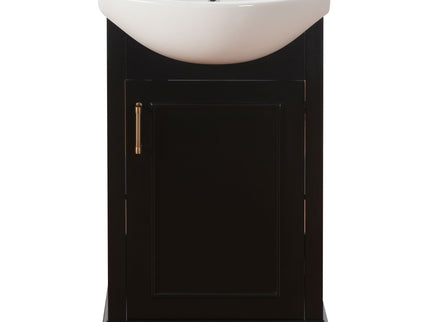 20" Bathroom Vanity With Bulged Sink, Freestanding Single Vanity Set, Soft Close Door