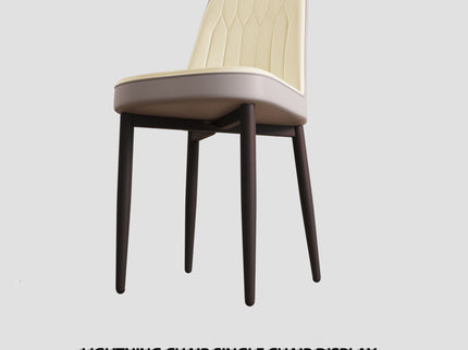 Modern Dining Chair With Cushions And Metal Legs
