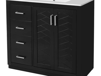 Bathroom Vanity With Sink Combo, Storage Cabinet, Freestanding Set With 3 Drawers & Soft Closing Doors