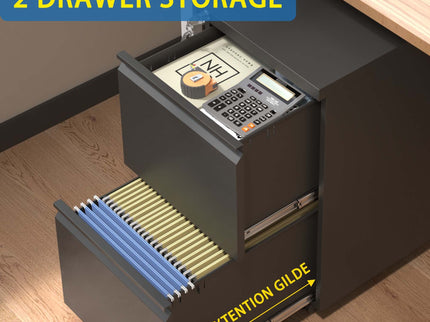 Metal Drawer Mobile File Cabinet With Lock For Home Office Organizer