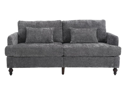 Mid Century Modern Fabric Loveseat Sofa, 2 Seat Upholstered Couch