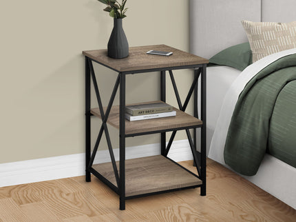3 Tier Accent Table, Side Marble Look Contemporary & Modern