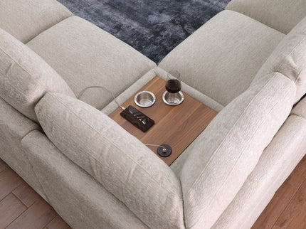 Celine - Fabric Corner Sectional Sofa With Right-Facing Chaise, Cupholders, And Charging Ports