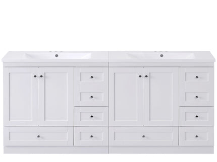 Shaker Free Standing Bathroom Vanity Cabinet & Sink, Soft Close Drawers, Soft Close Doors