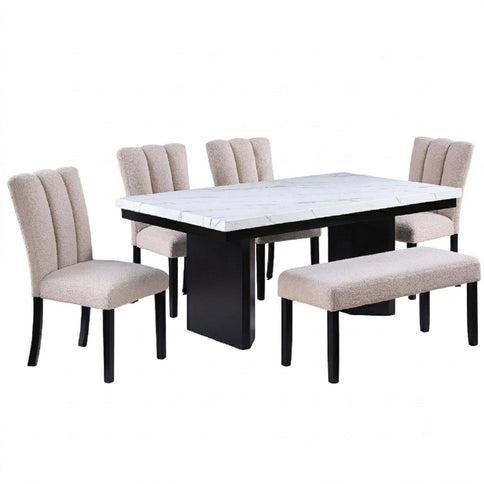 Dining Table For Kitchen - Black / White