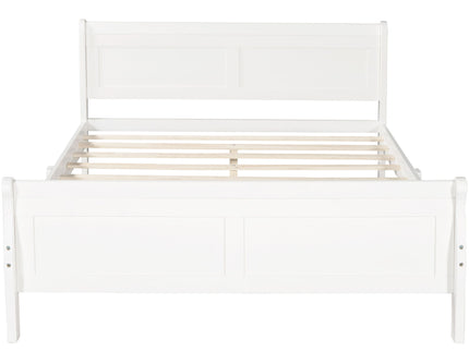Platform Bed Frame Mattress Foundation Sleigh Bed With Headboard / Footboard / Wood Slat Suppor