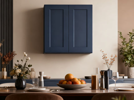 Shaker Wall Cabinet With Soft Close Hinges, Adjustable Shelves, Double Door