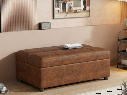 Twin Size Folding Ottoman Sleeper Bed With Mattress Convertible Guest Bed