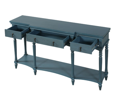 Retro Console Table With 3 Soft Close Drawers