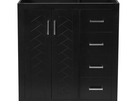Retro Style Bathroom Vanity With 3 Drawers & Soft-Closing Doors