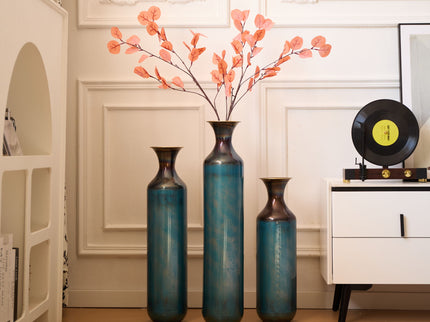 Modern Droplet Shaped Floor Vase Set, 3 Piece Home Decor