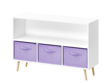 Bookcase With Collapsible Drawers, Book Display Organizer