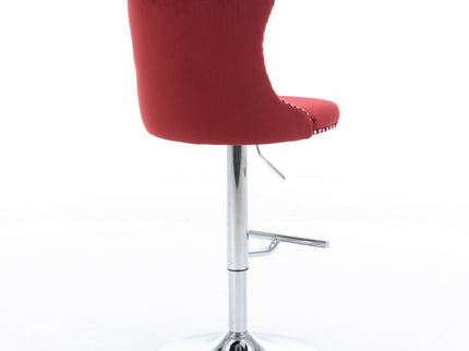 Swivel Barstools Adjusatble Seat Height From 25-33", Modern Upholstered Base Bar Stools With Backs Comfortable Tufted For Home Pub And Kitchen Island (Set of 2)