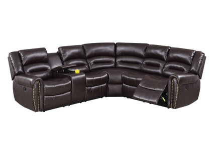 Reclining Sectional Sofa With Console