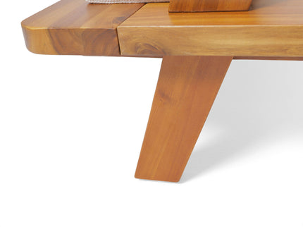 Okioki - Charleston Fabric Upholstered Acacia Wood Bed