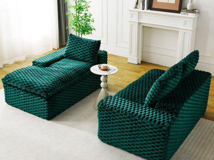 Modular Sofa, Convertible Twin Seat With Chaise Lounge