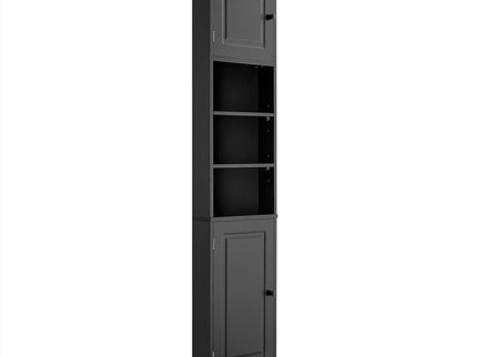 Multi Functional Corner Cabinet With Adjustable Shelves And 2 Doors