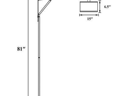 Jamison - Drum Shade Arc Adjustable Floor Lamp - Chrome