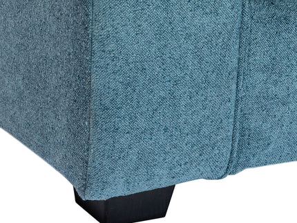 Modern Fabric Sofa With Cushions, Sleek Arm Design