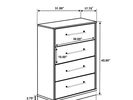 Edmondson - 4 Drawer Chest - Natural / Gray