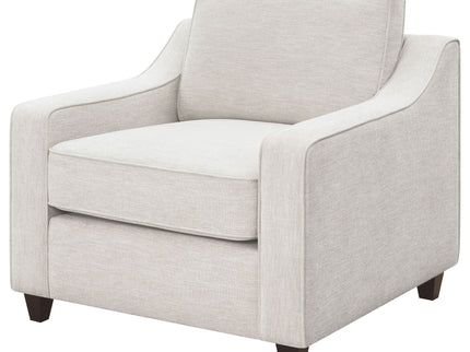 Mahaffey - Upholstered Sloped Track Arm Chair - Beige