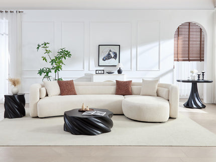 Curved Sectional Sofa, L - Shape Modular Chaise