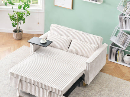 Pull Out Sofa With Movable Tabletop And USB Ports
