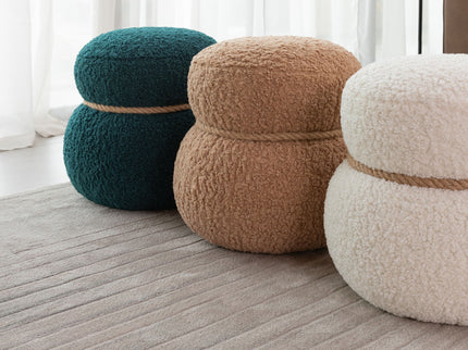 Snowman Stool With Cushion And Solid Wood Frame