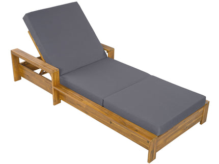 Chaise Lounge With 3 Fold Cushion Set, 3 Position Adjustable Backrest