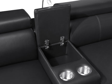 Nova - Sectional With Bluetooth Speaker, LED And Lifting Wine Cabinet