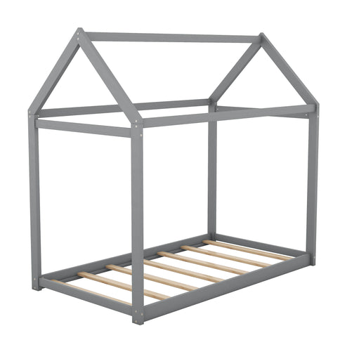 Wooden House Shaped Bed