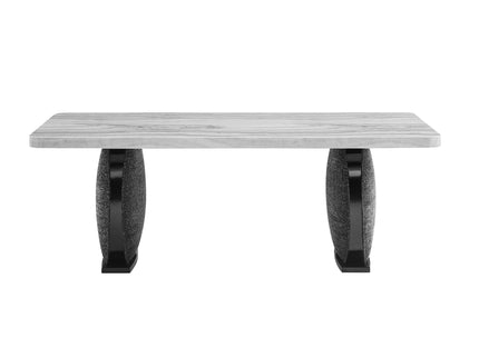 Dining Table With Upholstered Legs - Black
