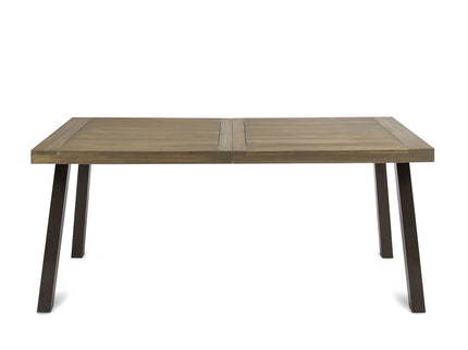 Acacia Wood Dining Table With Slat Design