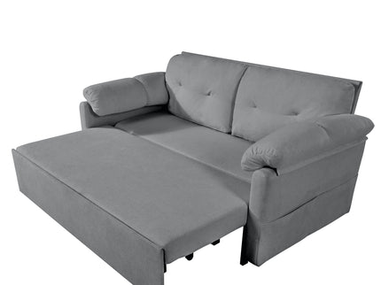 Convertible Pull Out Sofa Bed Queen Size, 3 In 1 With Side Storage