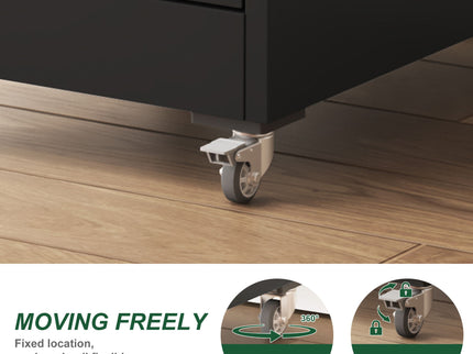 Drawer Metal Locking Vertical File Cabinet With Wheels Heavy Duty Lockable Storage