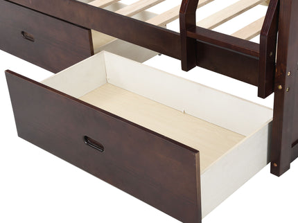 Bunk Bed With Ladder, And Safety Guard Rails