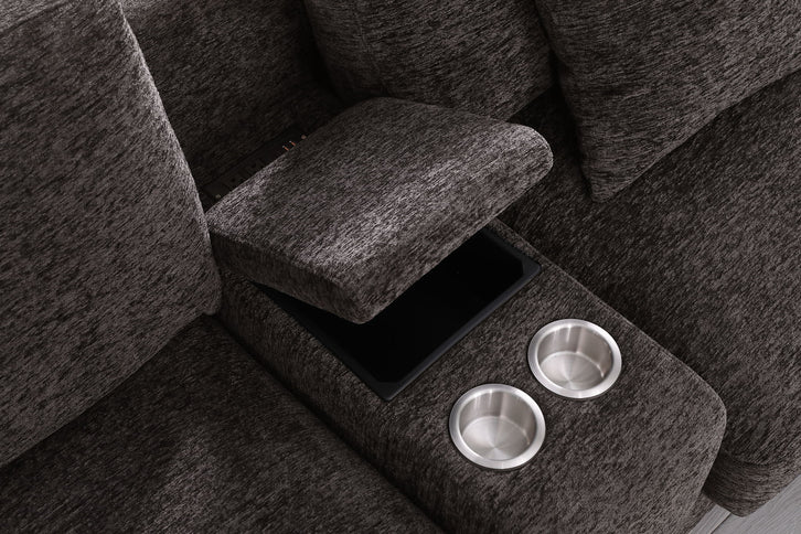 Nyeisha - Piece Upholstered Sofa & Chaise - Coffee