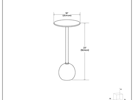 Melene - Side Table - Gray / Gold