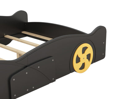 Race Car Shaped Platform Bed With Wheels And Storage