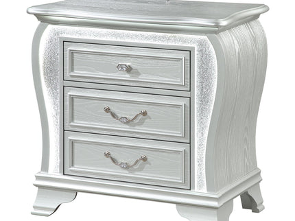 Aurelia - Nightstand With LED - Silver