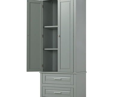 Tall Storage Cabinet With 2 Drawers For Bathroom