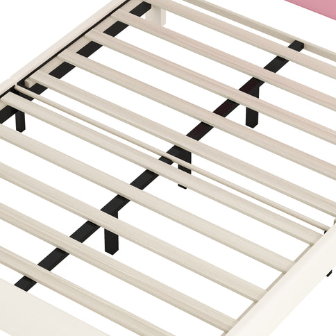 Upholstered Princess Platform Bed With Crown Headboard