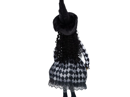 Halloween Sitting Witch Decor - Black
