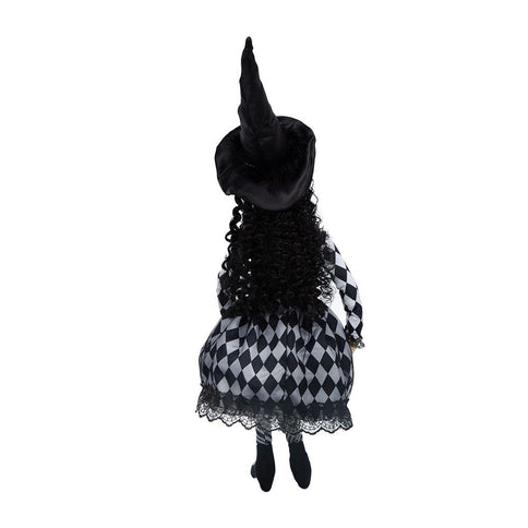 Halloween Sitting Witch Decor - Black