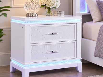 Opium - 2 Drawer Nightstand - White