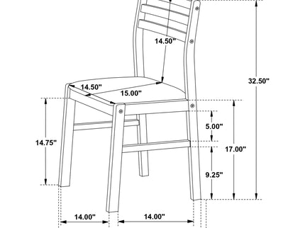 Cliff - 3 Piece Round Drop Leaf Dining Table Set With Ladderback Chairs - White