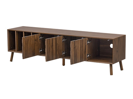 TV Stand With 5 Legs, Media Console Table For Tvs Up To 75" - Walnut
