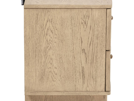 Kimpton - 2 Drawer Nightstand With USB Charging Ports - Beige