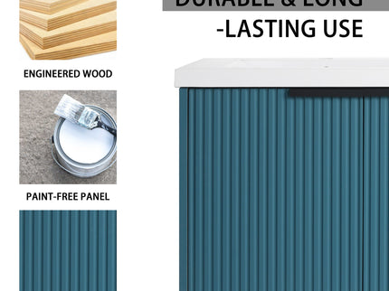 Contemporary Wall Mounted Bathroom Vanity With Resin Double Sink