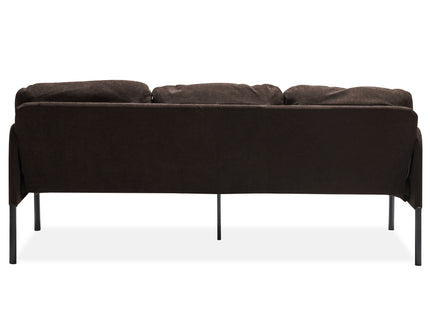 Modern L Shaped 3 Seater Sofa With Ottoman, Upholstered Couch For Small Spaces